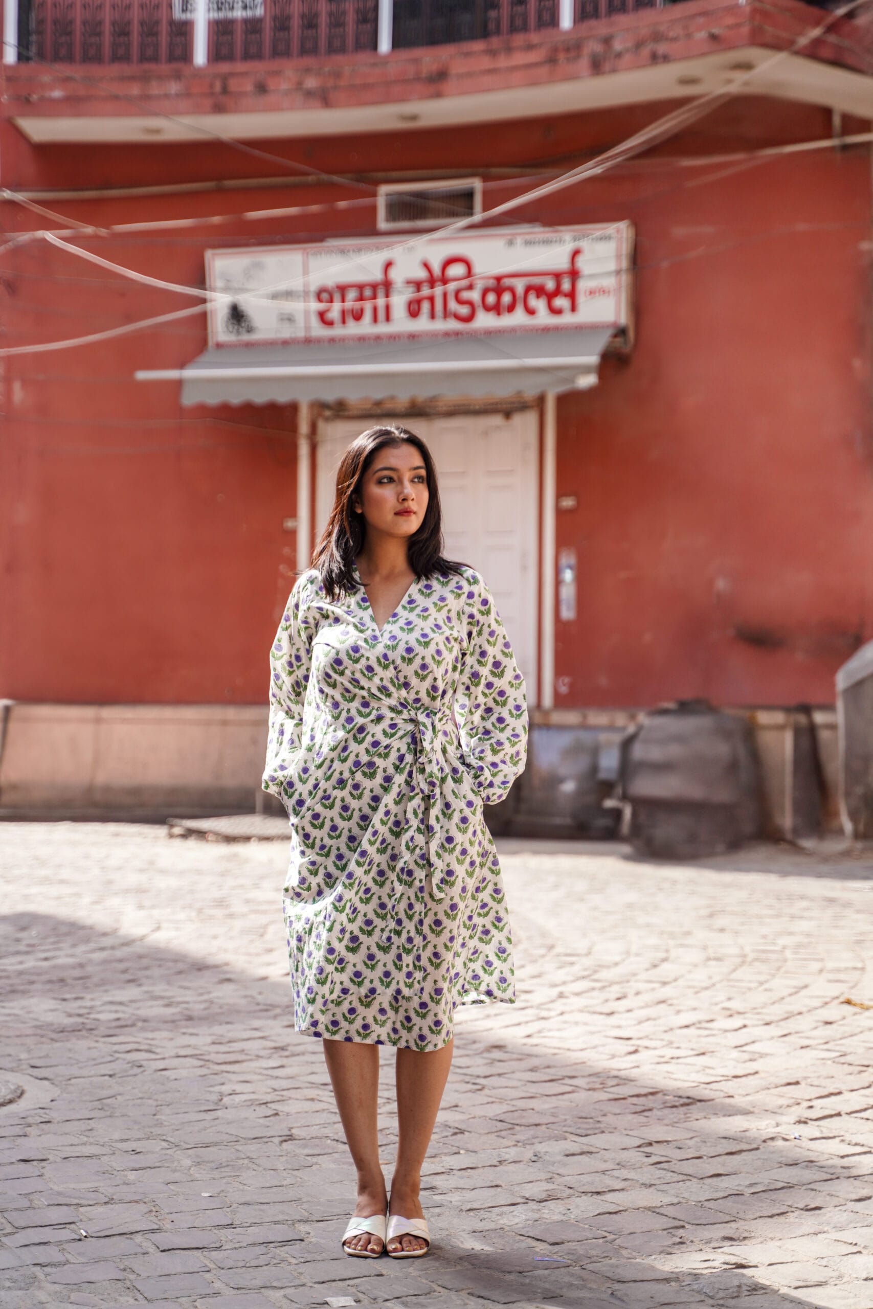 Violet Thistle Wrap Dress - Image 2