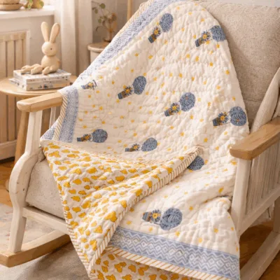 Little Voyager Reversible Baby Quilt