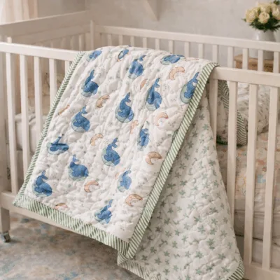 Moon Dreams Reversible Baby Quilt