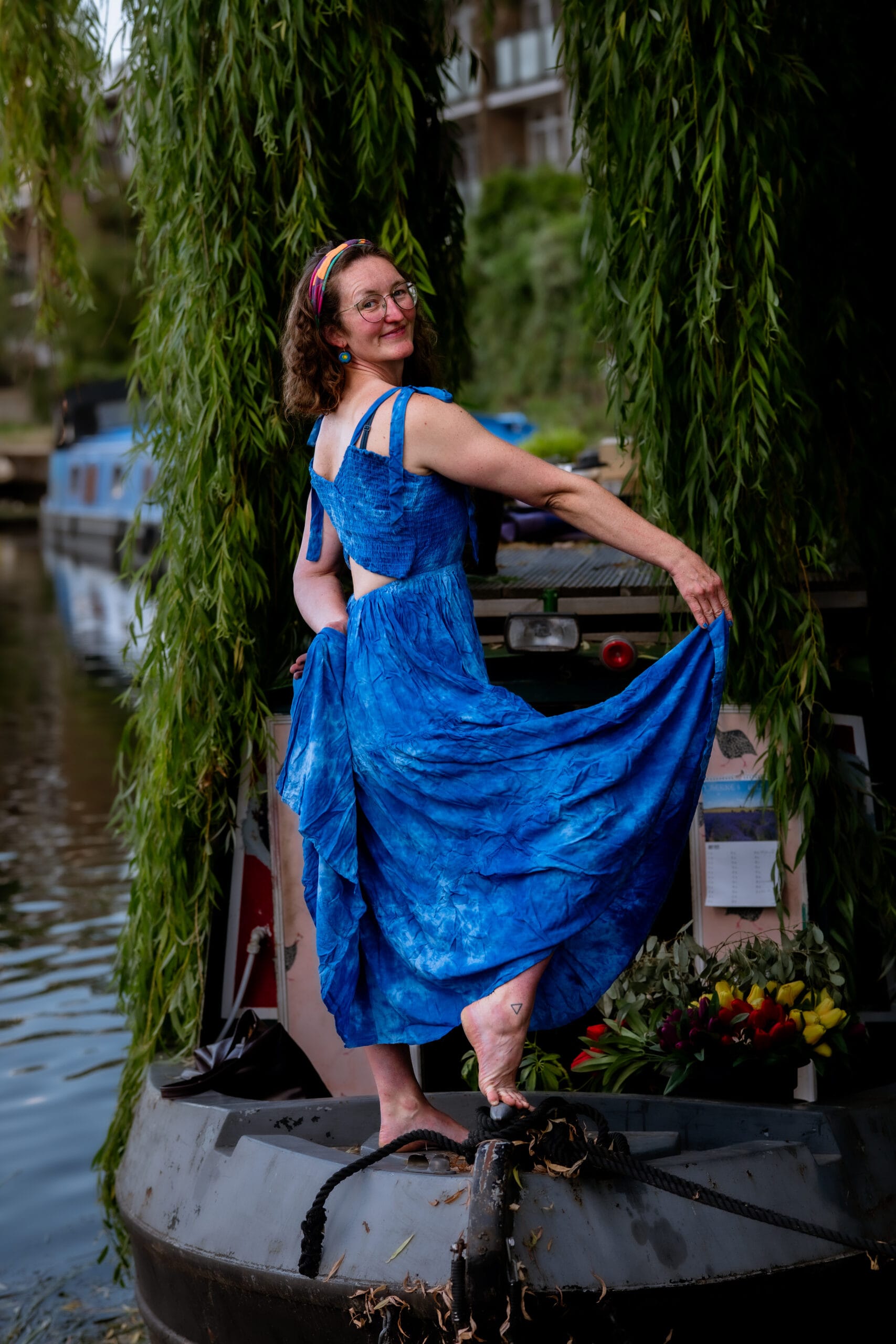 Indigo Wave dress