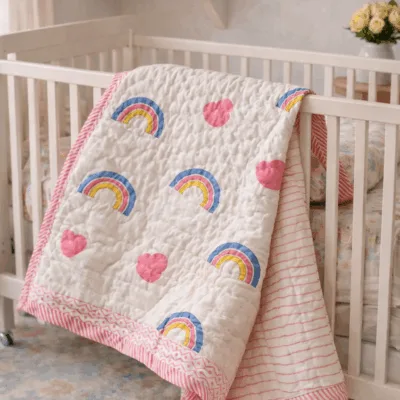 Rainbow Snuggle Baby Quilt