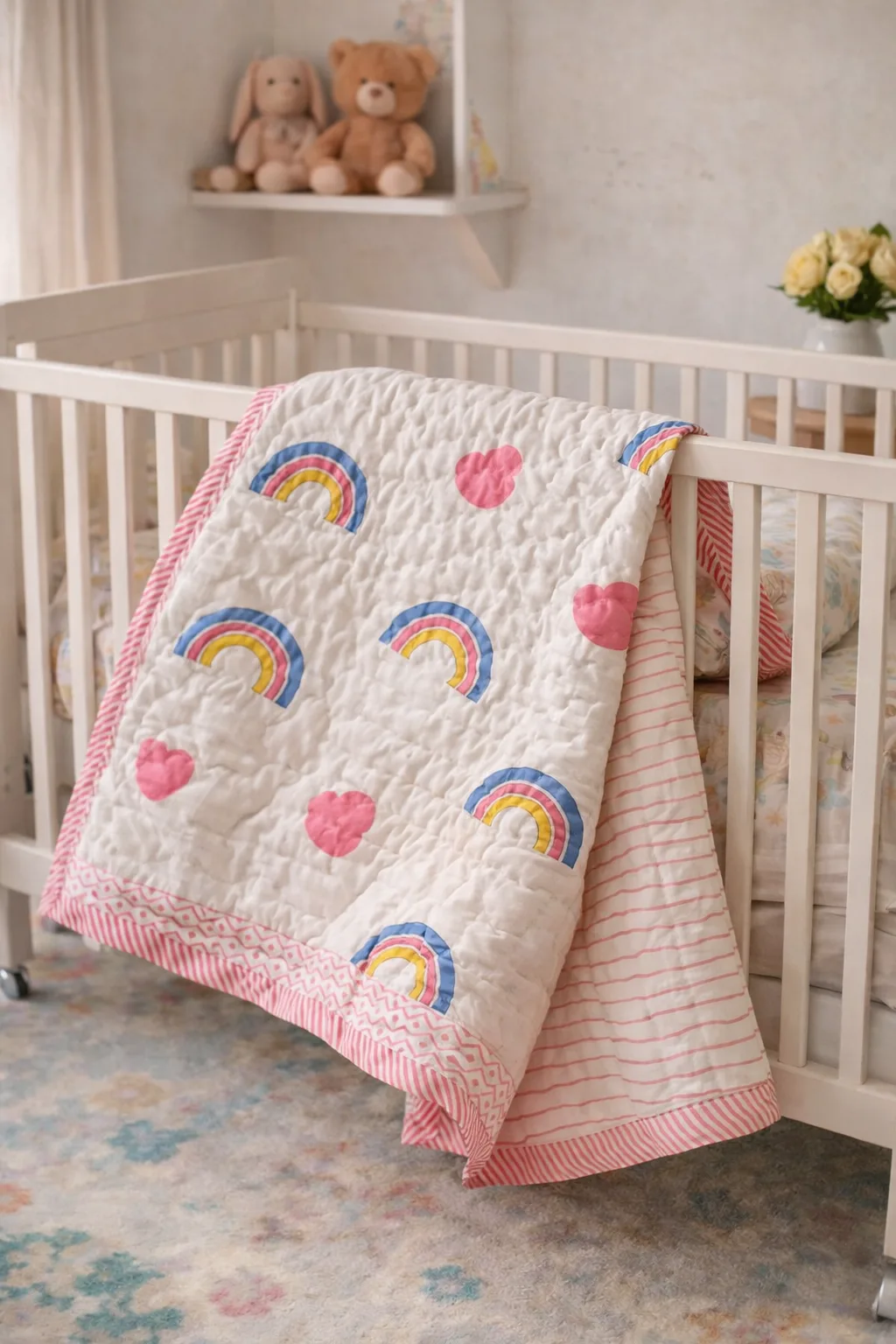 Rainbow Snuggle Baby Quilt