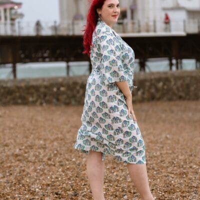 Elephant block print Robe