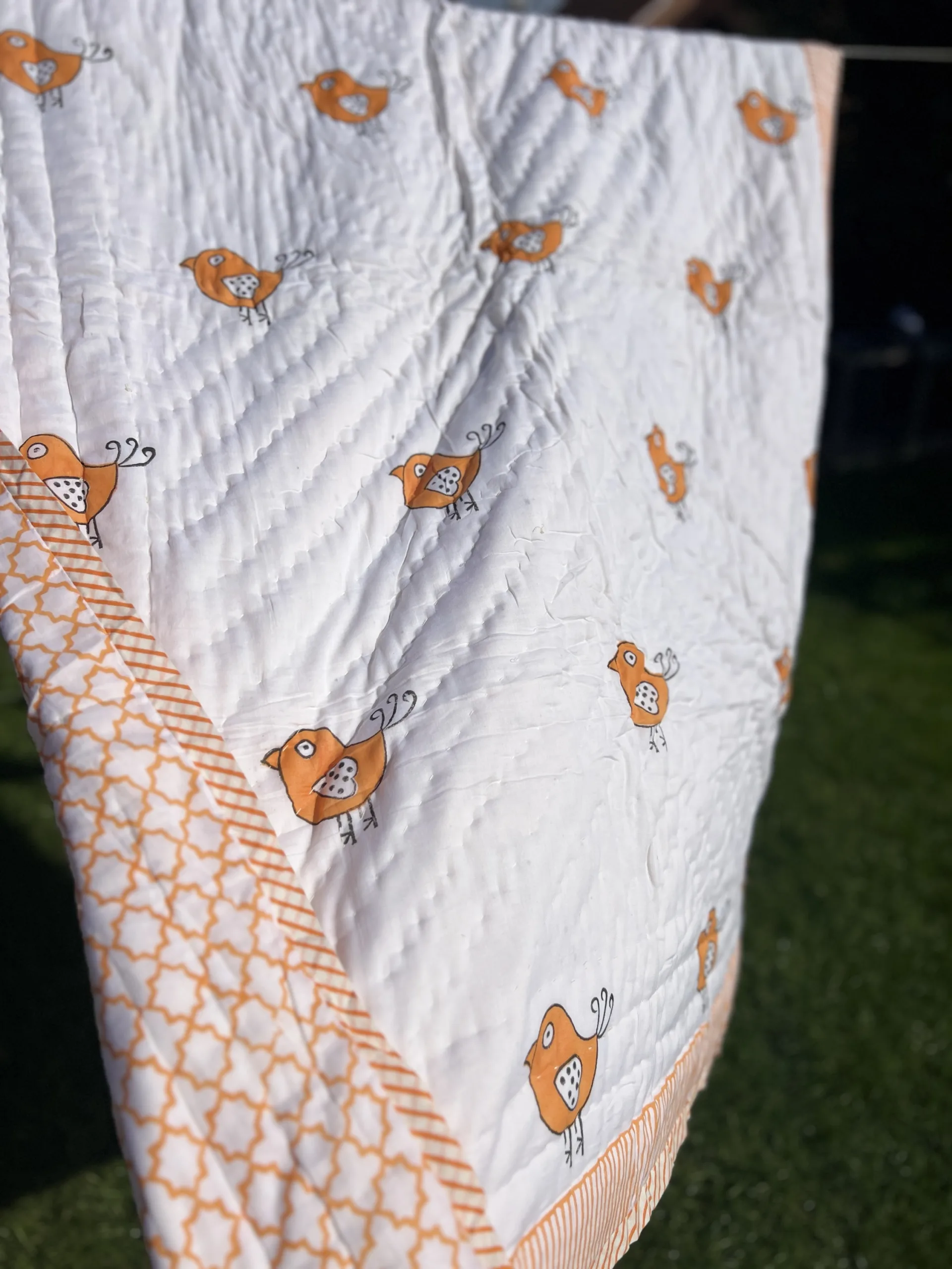 Rustic Robin Reversible Baby Quilt - Image 2