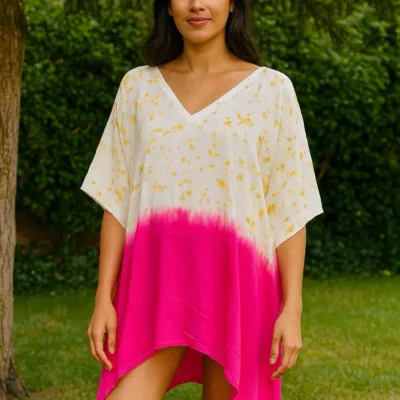 Rose Bloom Eco Silk Kaftan