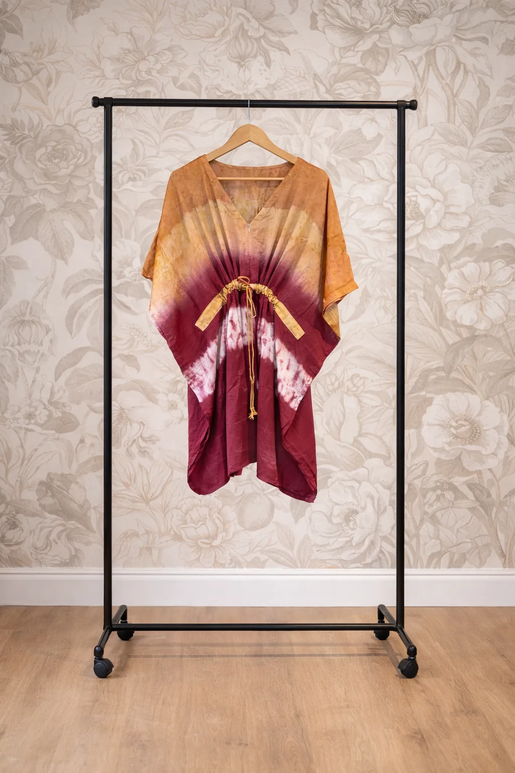 Golden Fern Eco-Print Kaftan - Image 2