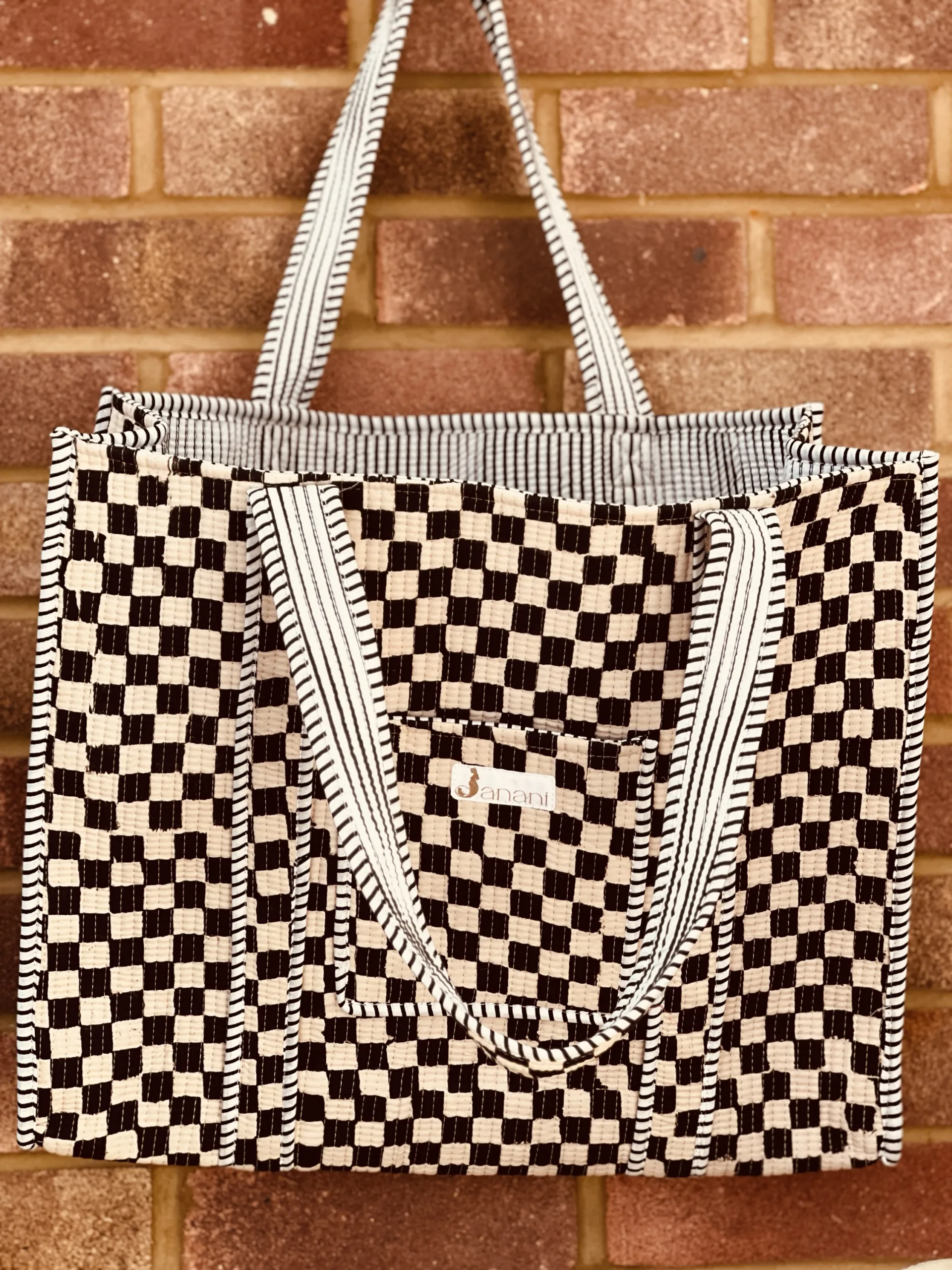 Checker Board Reversible Tote - Image 3