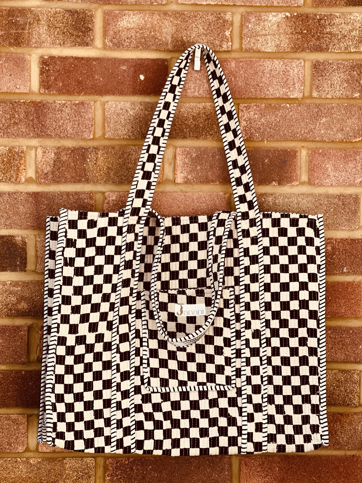 Checker Board Reversible Tote - Image 2