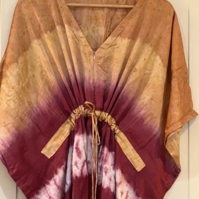 Golden Fern Eco-Print Kaftan