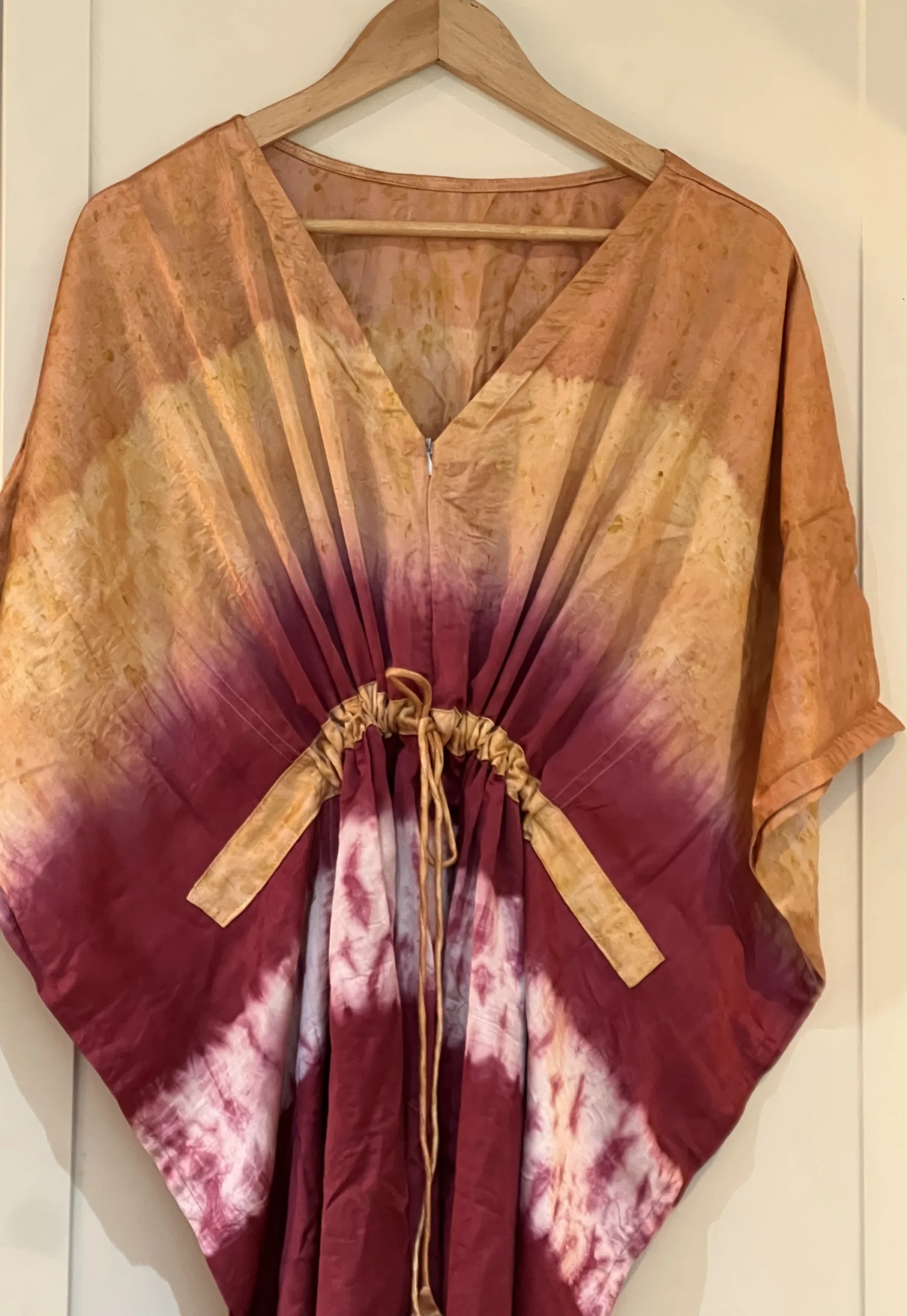 Golden Fern Eco-Print Kaftan
