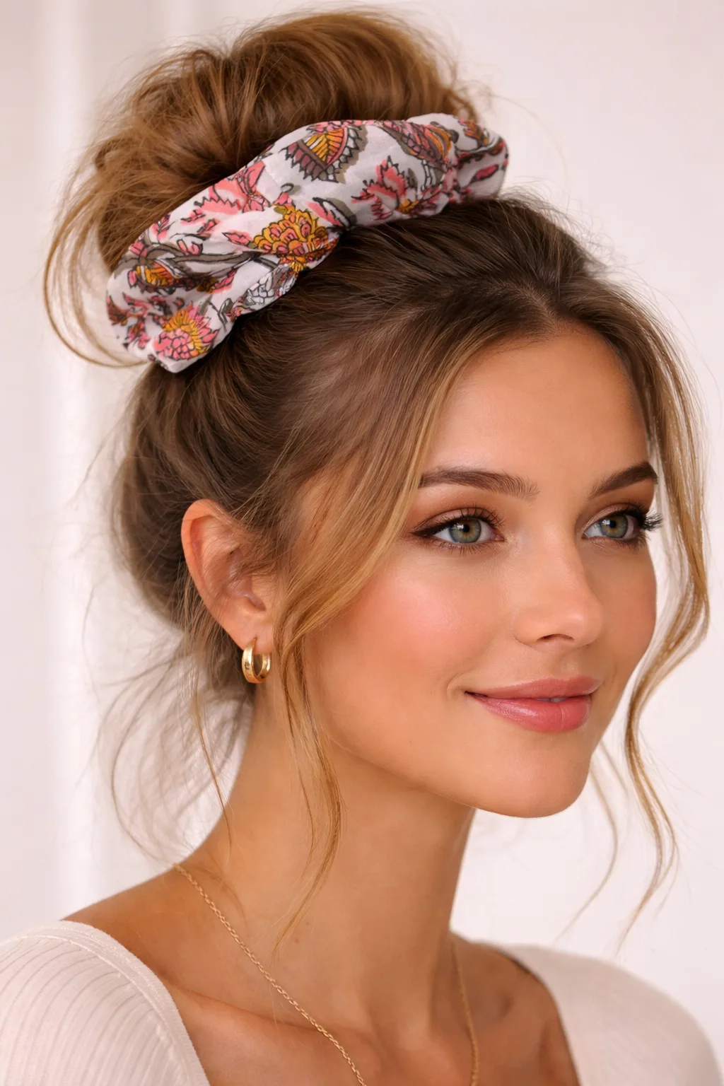 Floral scrunchies