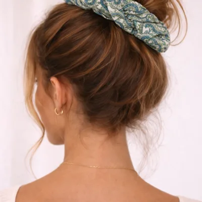 Forest Paisley scrunchies