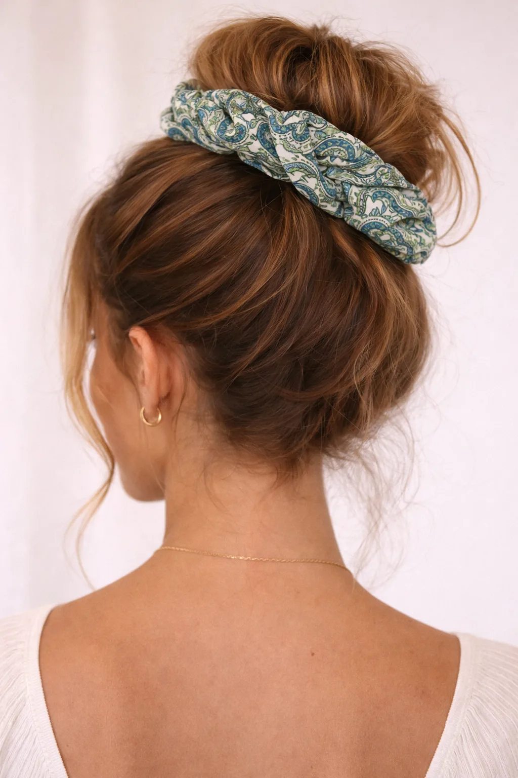 Forest Paisley scrunchies