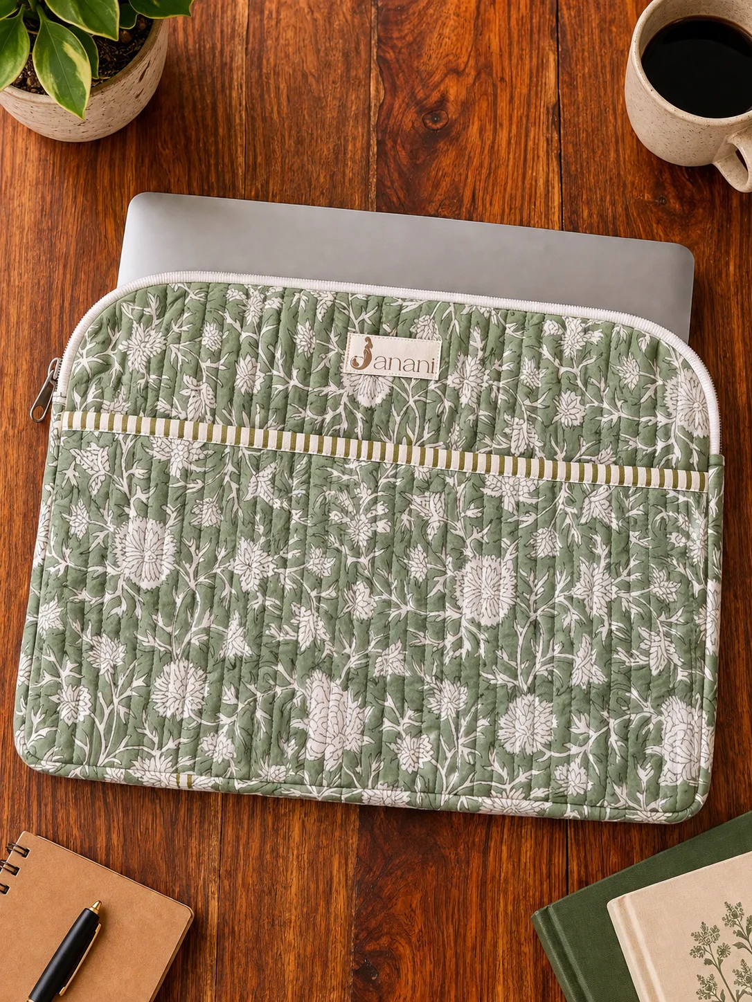 Sage Bloom Laptop Case