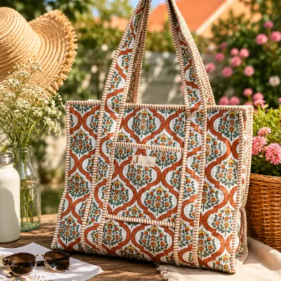 Marigold Mosiac Zipper Tote
