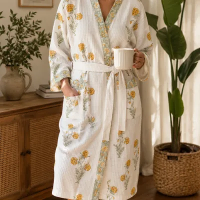 Marigold Morning Bathrobe